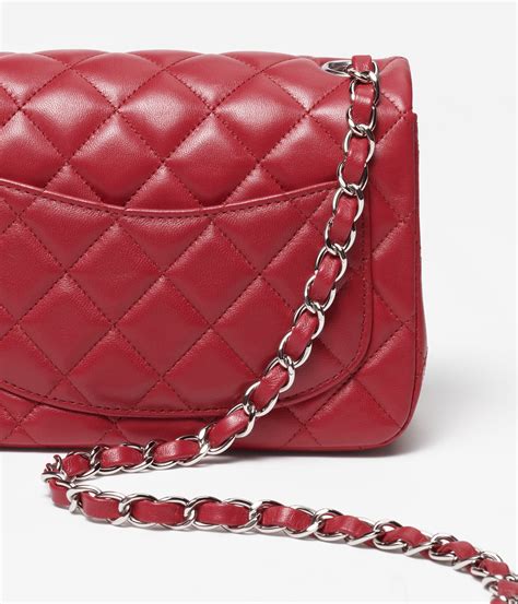 chanel dark red mini